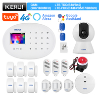 KERUI W204 Alarm System Kit 4G WIFI GSM Alarm for Home Tuya Smart APP Remote Control Burglar PIR Motion Sensor Door Sensor Siren