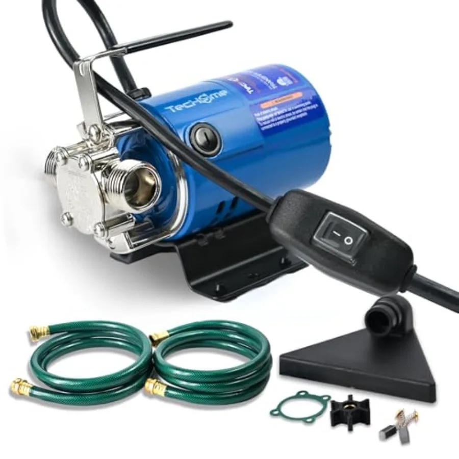 

Electric Water Pump Water Transfer Pump, 115V 1/10 HP 330 GPH Hose Pump Utility Pump with ON/OFF Switch and 2 * 6 Feet Water Ho