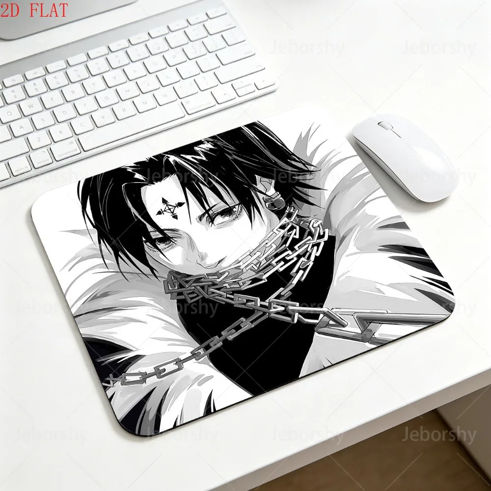 Hunter x Hunter Chrollo Lucilfer Anime Mouse Pad,Cool Black & White Non-slip Rubber Mouse Mat,Small Gaming Desk Pad forPC Laptop