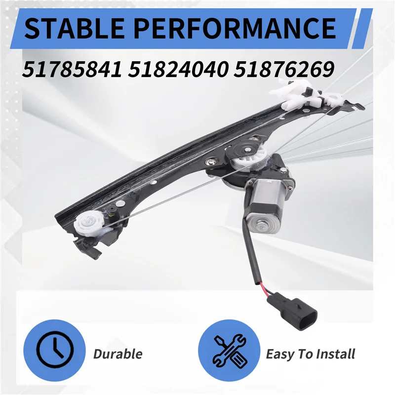 

Car Left Front Window Glass Lifter Parts For Fiat 500 500C 500E 2007-2020 Window Regulator Assembly 51785841 51824040 51876269
