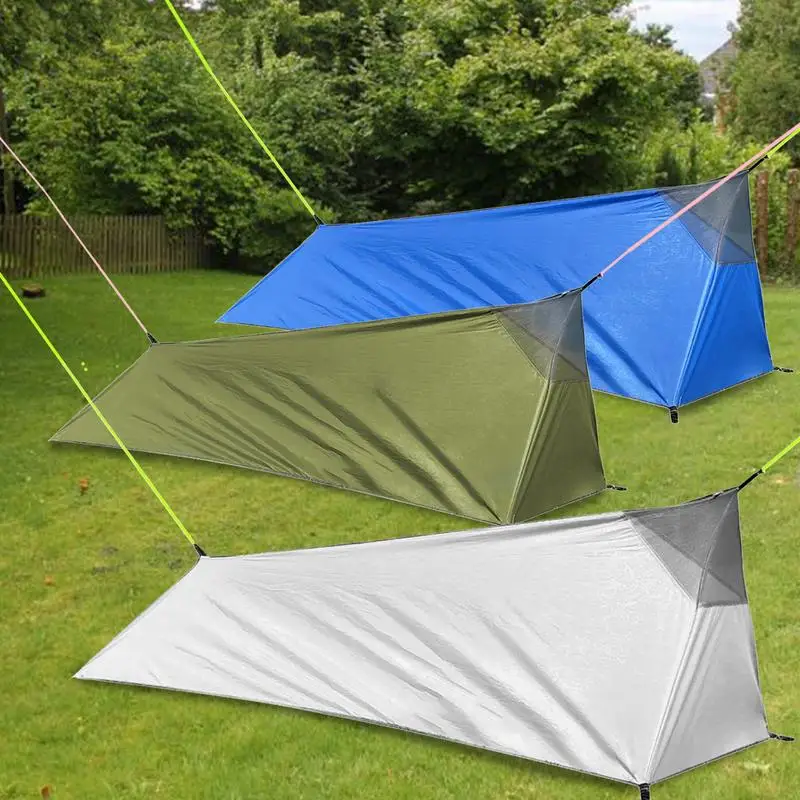 Imagem -05 - Barraca ao ar Livre Pessoa Ultraleve Camping Tent 210d Oxford Pano Waterproof Rodless Tent Portable Canopy 220x70x60cm