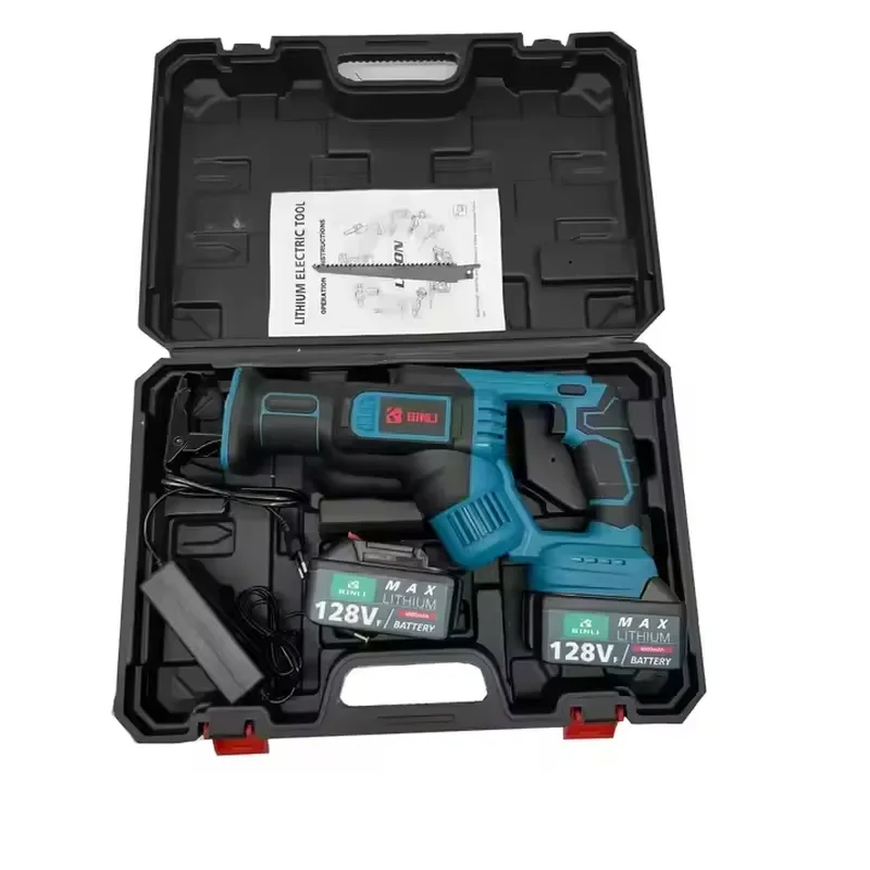 Professional 20V Lithium-Ion Brushless Reciprocating Saw Handheld Industrial Power Tool for Metal Stone Cutting Battery