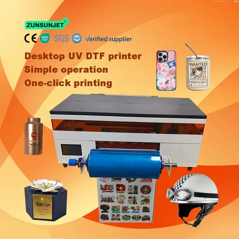 Compact A3 2 in 1 UV DTF Printer with Dx7 Printhead for Sticker Label Making Machine