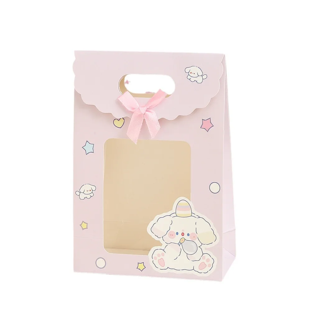 StoBag, Cute Cartoon Bear Gift Transparent Bags, for birthday, party, wedding, children\'s day, Pack candy cookies toys, 12/30pcs