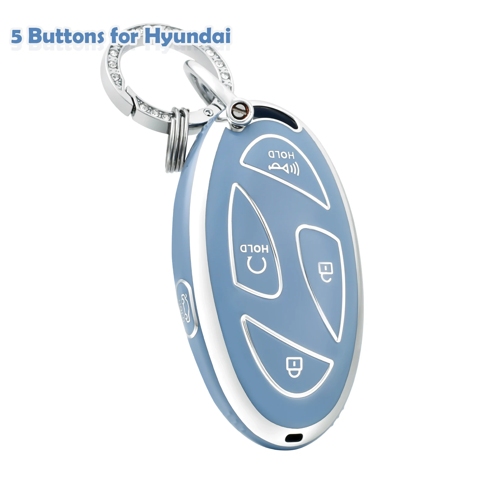 Car Key Fob Cover with Keychain for Hyundai Tucson 2025 Kona Ioniq Santa Fe MX5 StubHub 2024 IONIQ 6 Remote Key Cover Accessori