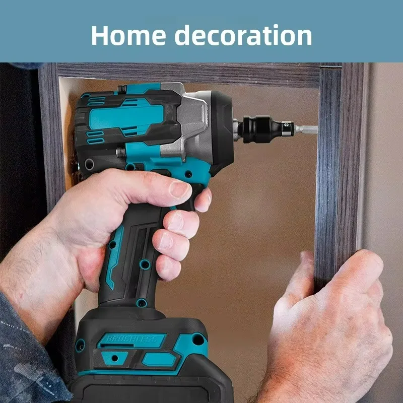 ประแจไฟฟ้าไร้สายลิเธียมไอออน 600 นิวตันเมตร ชุดเครื่องมือไฟฟ้าไร้สายแบบมืออาชีพ ประแจกระแทกแรงบิดสูง