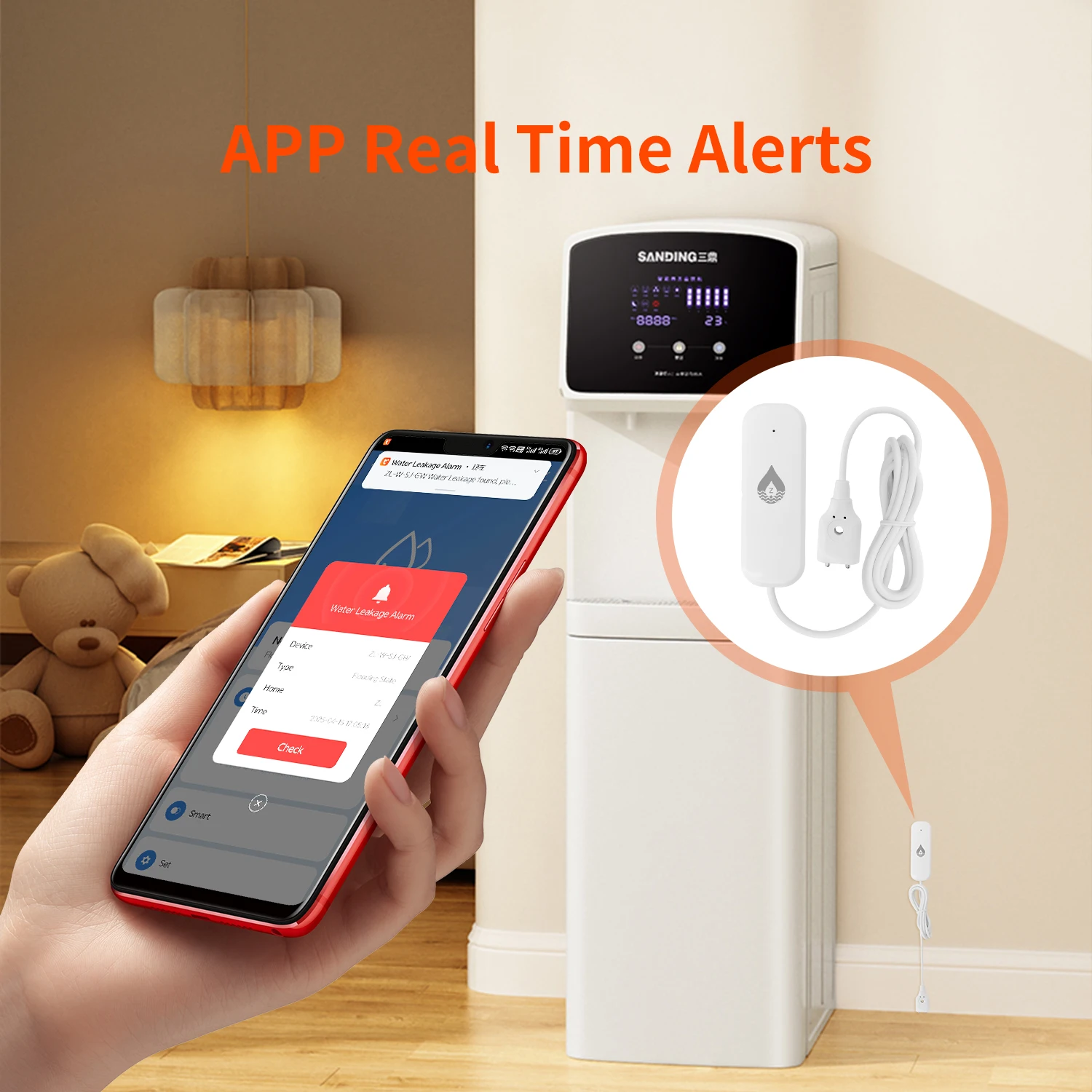 Tuya WiFi/Zigbee Water Sensor Water Level Leak Detector Smart Home Security APP Remote Monitoring Security Protection