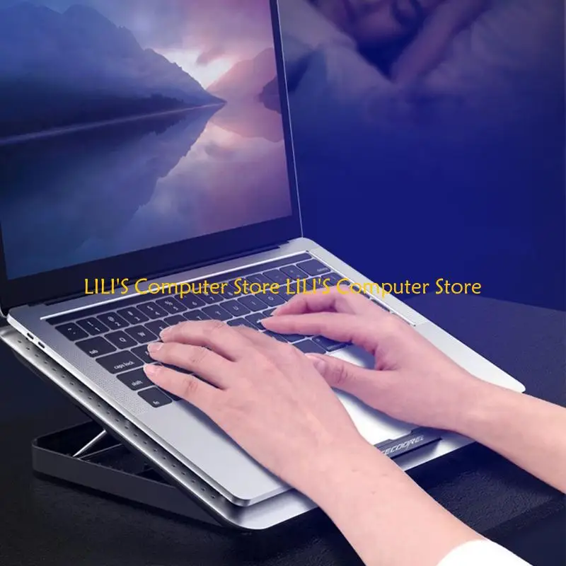 

A52B Gaming Laptop Cooler Stand With Fan Metal Laptop Cooling Pad USB Portable Adjustable Notebook Stand Replacement