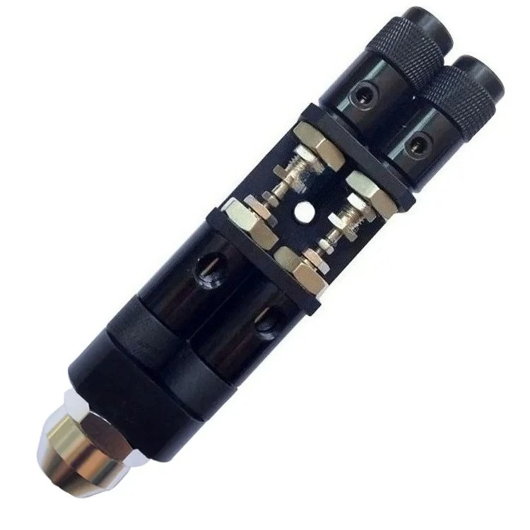 double liquid suction dispensing valve connected to plastic tee AB pneumatic dispensing valve dispensing machine