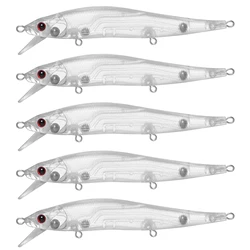 20pcs/Lot Unpainted Blank Lures 12cm 12g Floating Jerkbaits with Eyes DIY Clear Minnow Hard Baits for Trout Bass Carp Fishing