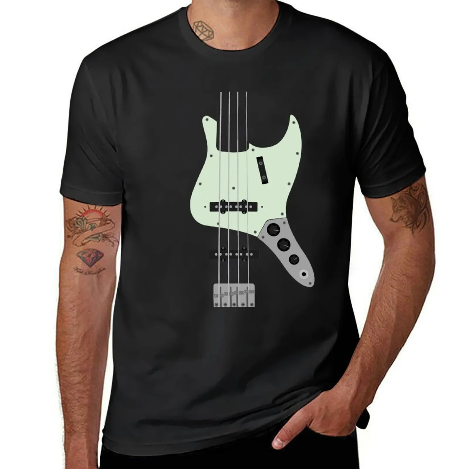 

Electric Jazz Bass T-Shirt summer tops shirts graphic tees Men's clothing