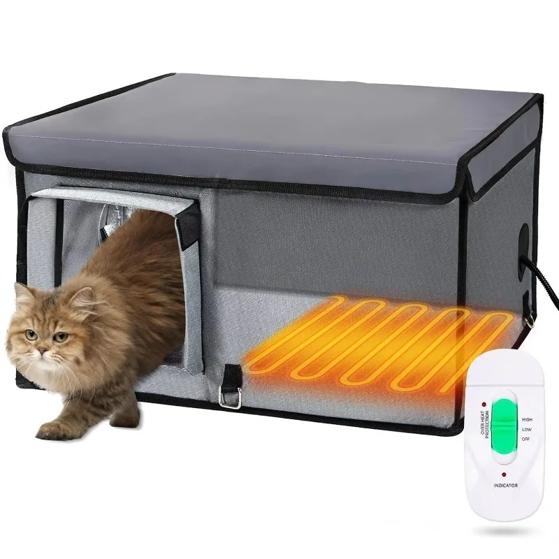 

Heated Outdoor Cat House | Waterproof & Insulated Shelter for Winter Cats and Kittens