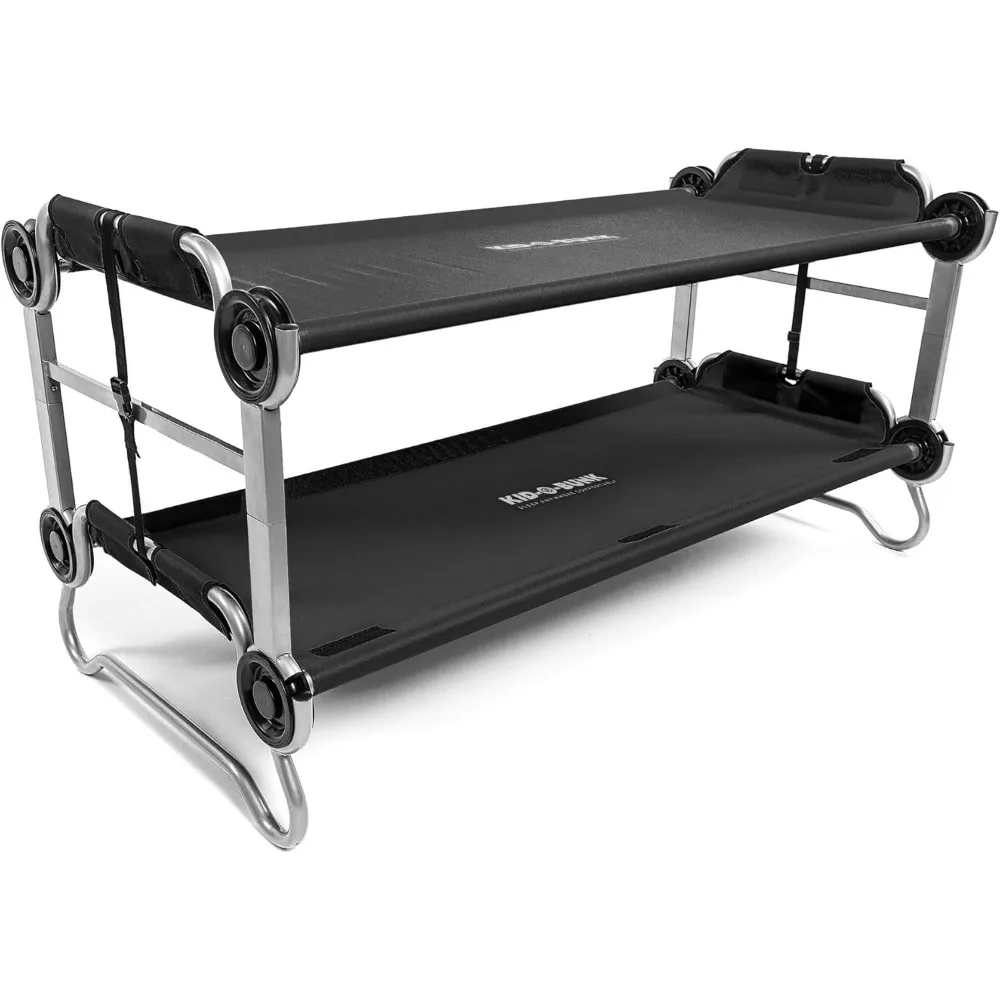 

Disc-O-Bed Youth Double Cot Kid-O-Bunk, Modular for Bunk Beds, Dual Cots, or Bench with 2 Carry Bags for Portable Transport