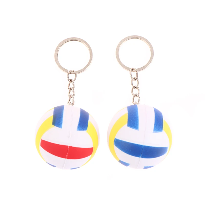 1pcs Volleyball Keychain Ornaments Leather Key Ring Match Ball Souvenir Key Chains Keychain Beach Ball Key Chains Rings Sport