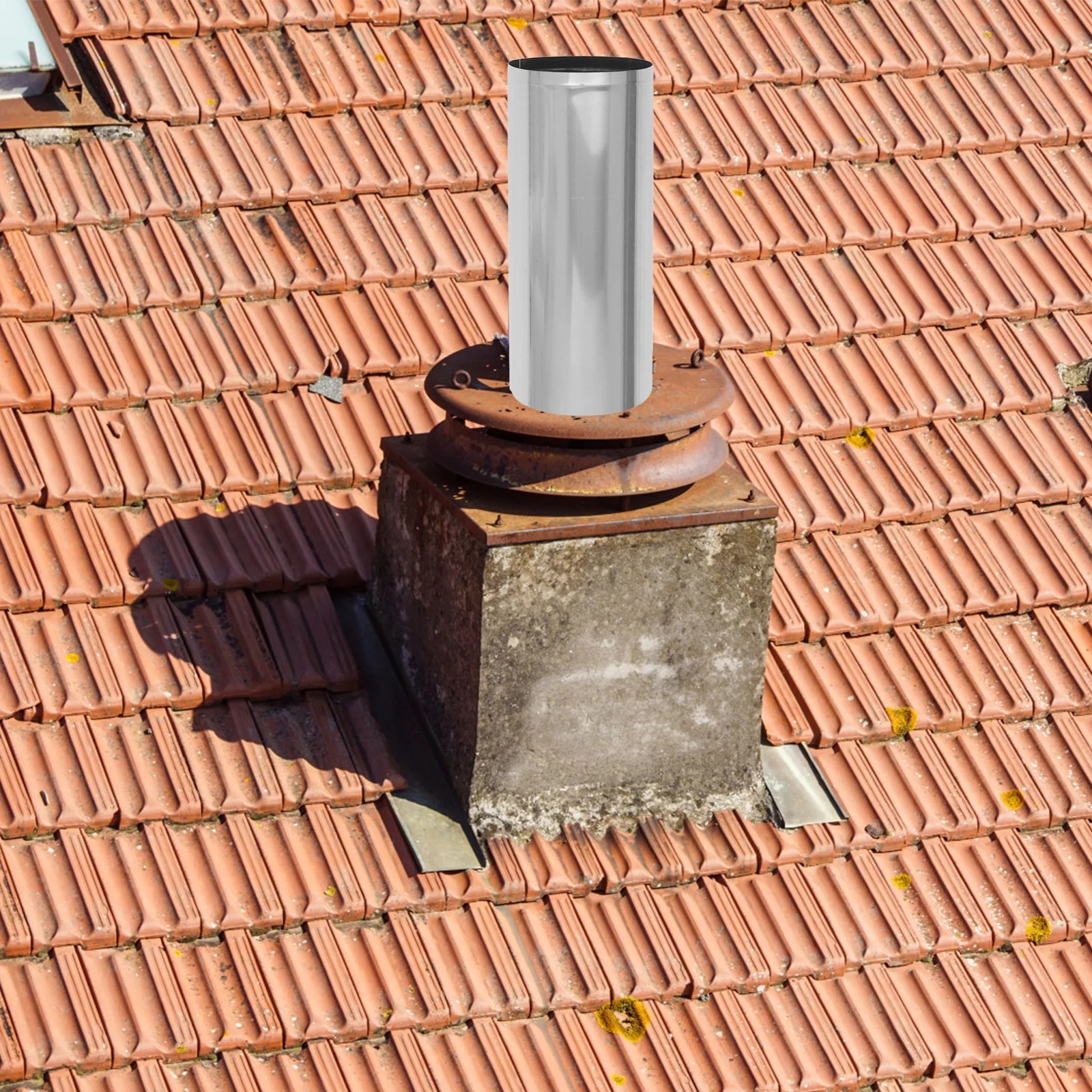 

Stainless Steel Chimney for Wood Stove Outdoor Camping Ventilation Flue Pipe Exhaust System Straight Tube Hot Tent Rv