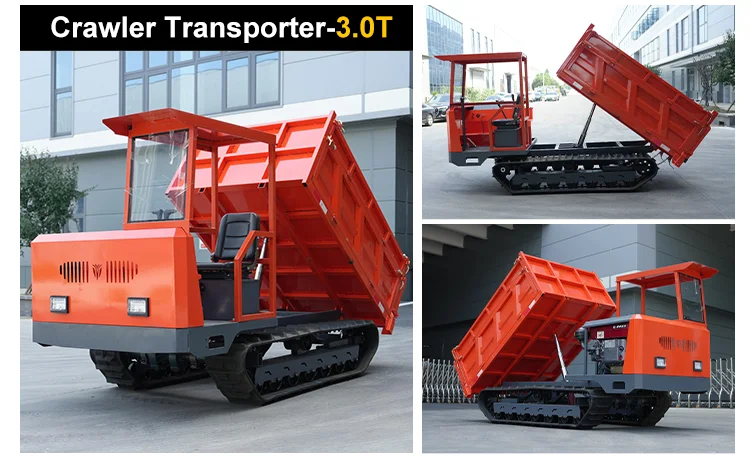 Maßgefertigtes, langlebiges 5-Tonnen-Raupentransportfahrzeug, Raupentransporter, Schwerlast-Gummiketten, CE-zertifiziert – Detail 6