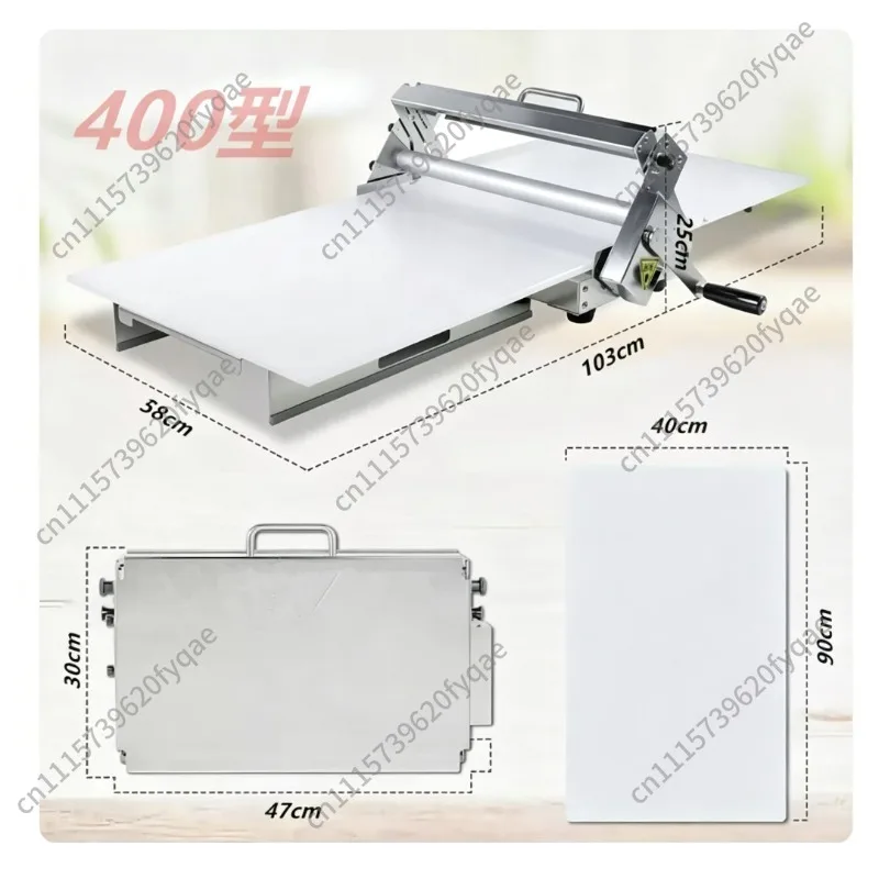 Hand Crank Manual Dough Sheeter Desktop Puff Pastry Machine for Pizza Croissant Bakery Household Dough Press Roller