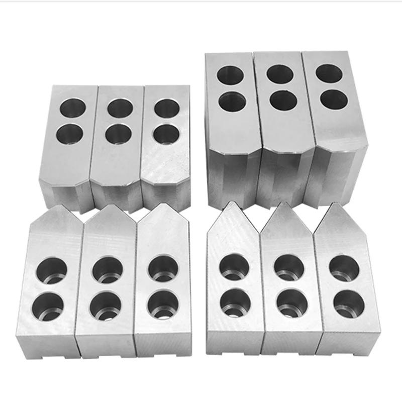 Hydraulic 3 Jaw Soft Jaw 5 6 8 10 Inch Soft claw Height 60/70/80/90/100mm 60/90/120 Degree Tooth pitch1.5 For CNC Lathe chuck