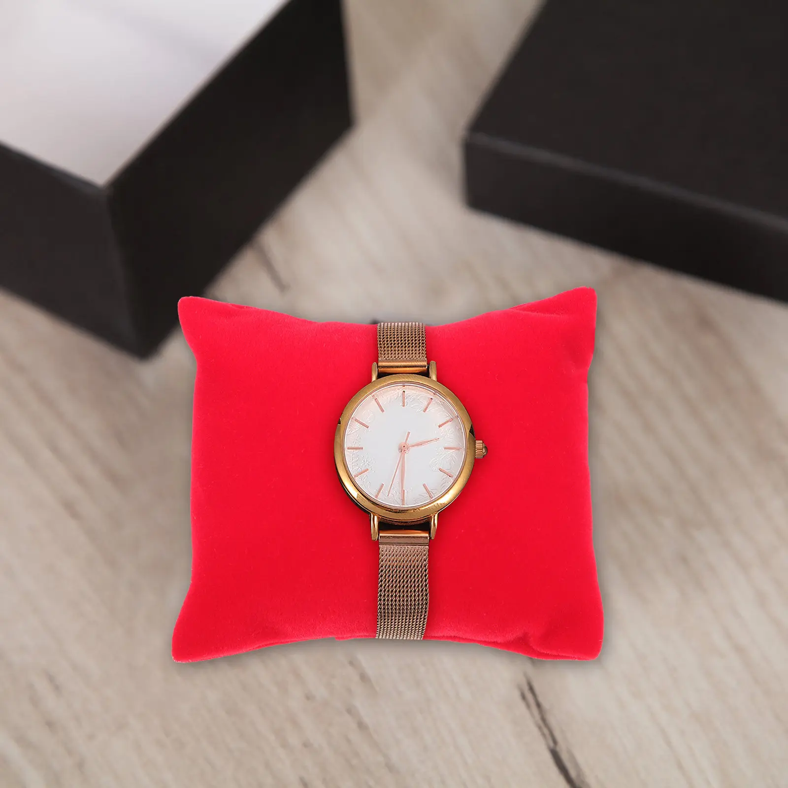 4Pcs Professional Jewelry Display Pillow Watch Case Pillow Bracelet Display Prop Soft Comfortable Flannel Cushion for Retail