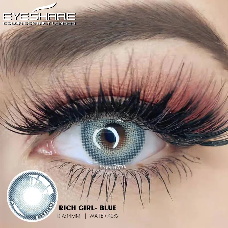EYESHARE Natural Color Contact Lenses for Eyes YUCCA Series Soft Contacted Lens Beautiful Pupli Colored Lenses for Eyes Lenses