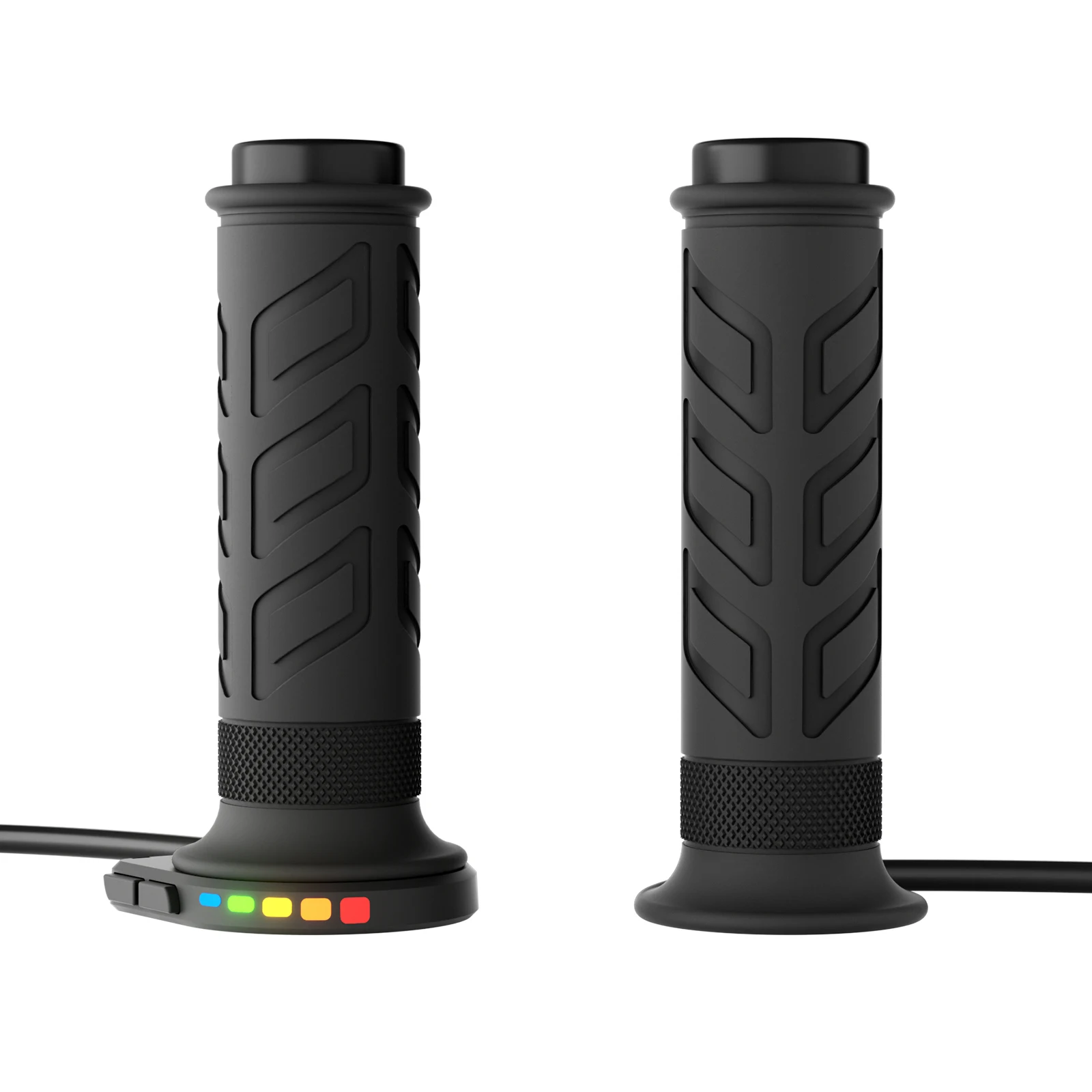 1 زوج 12 فولت 22 مللي متر دراجة نارية ساخنة القبضات 5-العتاد درجة الحرارة قابل للتعديل التدفئة الكهربائية مقبض العالمي للدراجات النارية الساخن القبضات