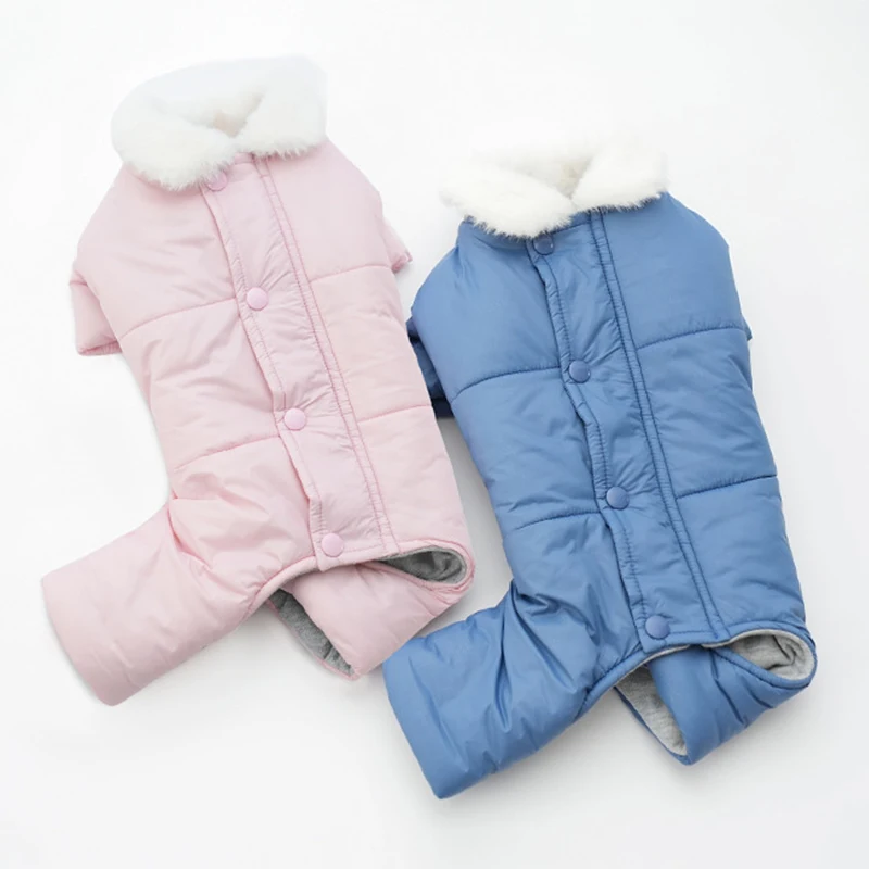 Warm Winter Pet Jacket Coat  Dog Clothes Jumpsuit Rompers Puppy Small Dog Costume Yorkie Pomeranian Poodle Bichon Costume Outfit