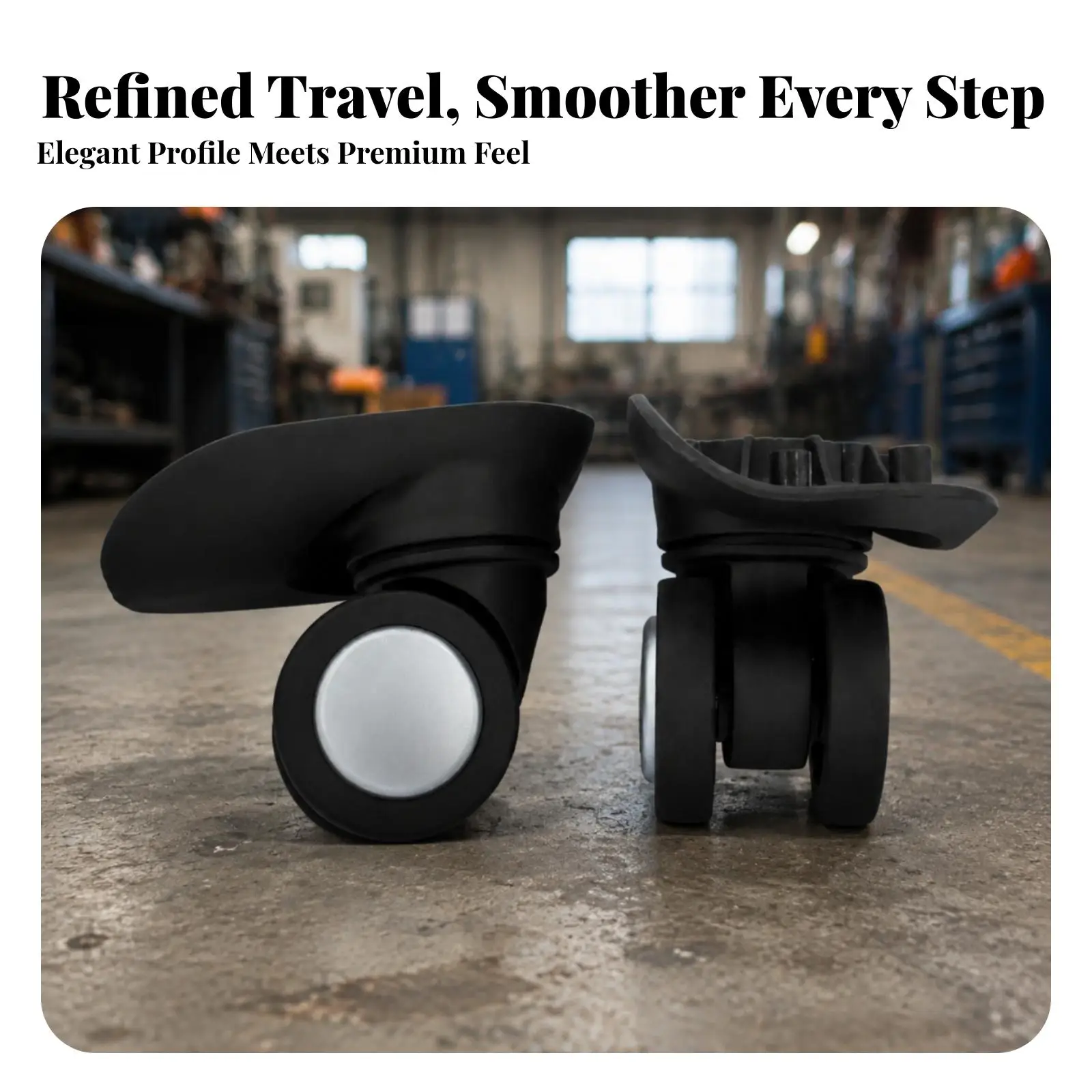 Replacement Luggage Wheel Pair TPE Double Roller Smooth Gliding Suitcase Wheels for Travel Bags Repair Parts