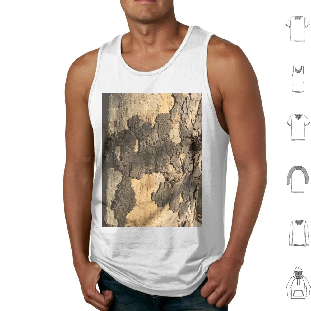 Bark Tank Tops Print Cotton Street Wear Urban Wear Nature Natural Beauty