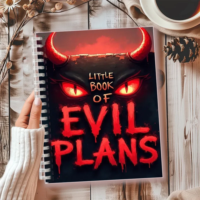 

My Little Book Of Evil Plans | A5 Spiral Snarky Notebook | Sarcasm Journal | Gothic Note Book / Dark Humor / Funny Gifts ﻿