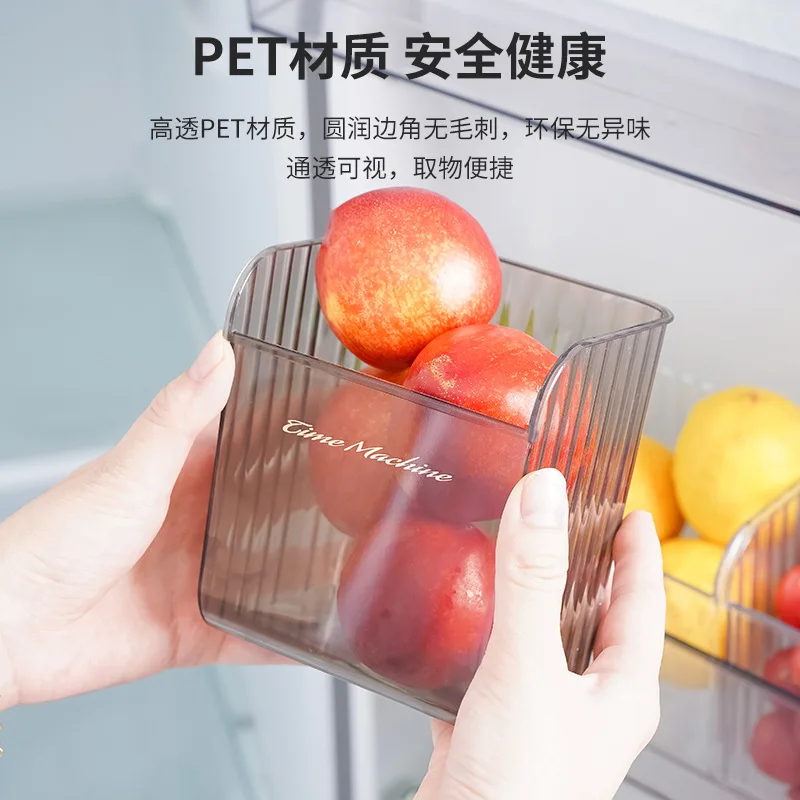 Refrigerator Drawer Plastic Clear Fridge Organizer Rack Holder Kitchen Fruit Food Storage Box Kitchen Accessories