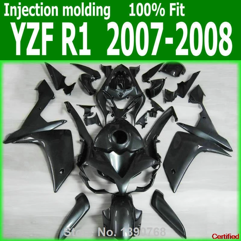 

Black Block Fairing Kit For YAMAHA YZF R1 07 08 ( Abs Plastic ) Fairings TL78