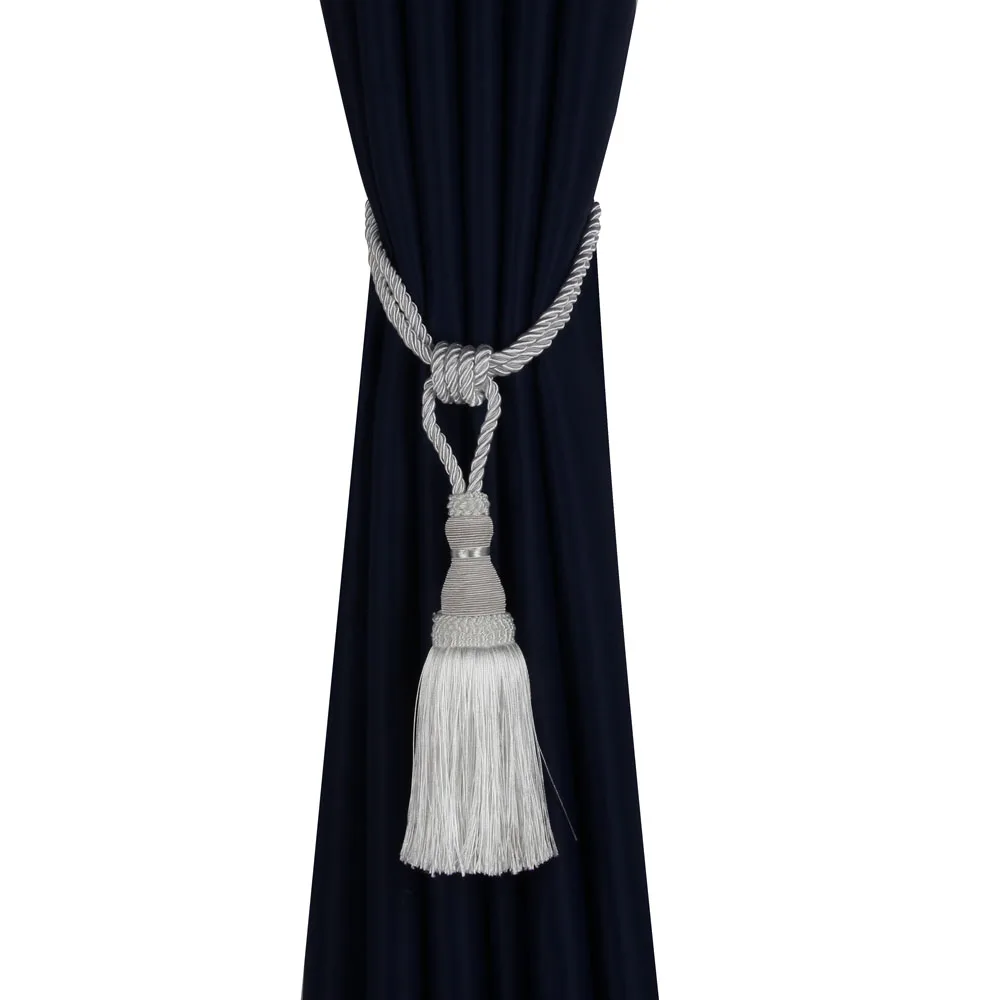 1Pc Tassels Curtain Tieback Hand Woven Tie Strap Room Accessories Polyester Hanging Ball Tassel Curtains Holder Buckle Rope