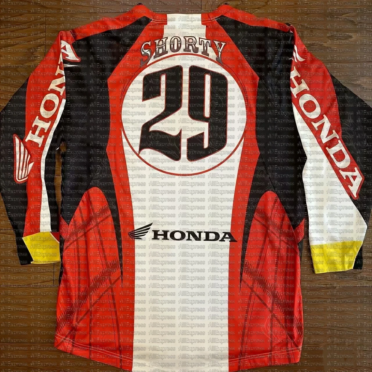 هوندا 2025 الصيف دراجة نارية جيرسي # 29 قميص ركوب قصير الأكمام بأكمام طويلة، معدات سباق قابلة للتنفس، قميص مريح للطرق الوعرة