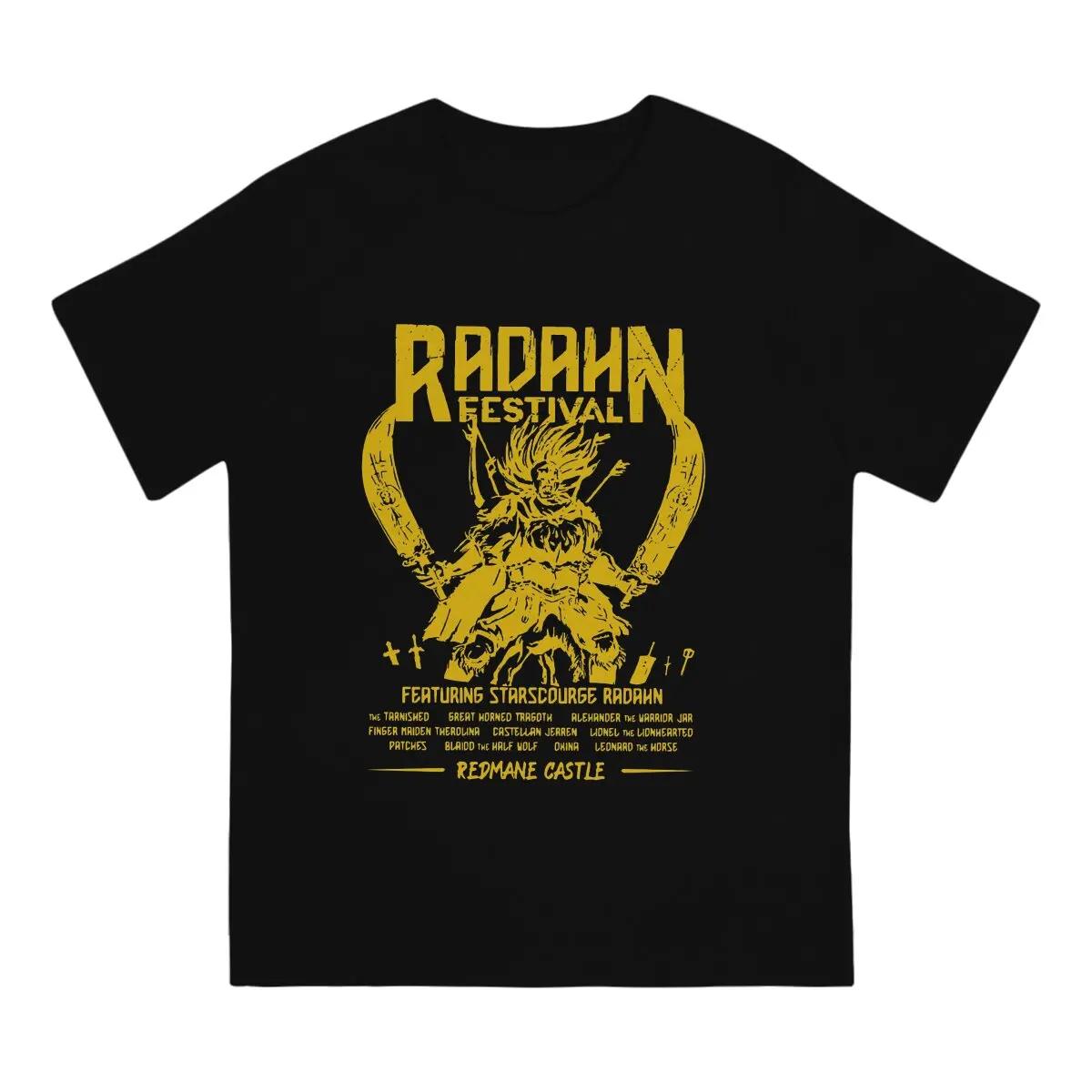 Men's T-Shirt Festival Radahn Awesome Pure Cotton Tees Short Sleeve DARK SOULS T Shirts O Neck Clothes Graphic Printed