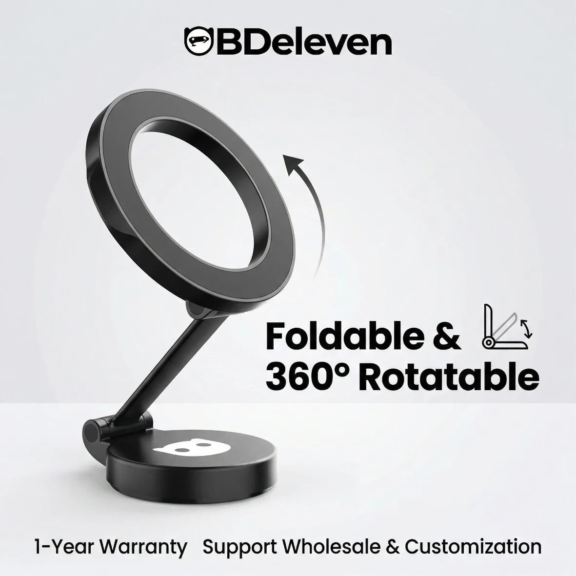 

Металлическое магнитное крепление для телефона OBDeleven – 360 ° Вращающийся и складной дизайн, мощный неодимовый магнит, универсальный для всех смартфонов