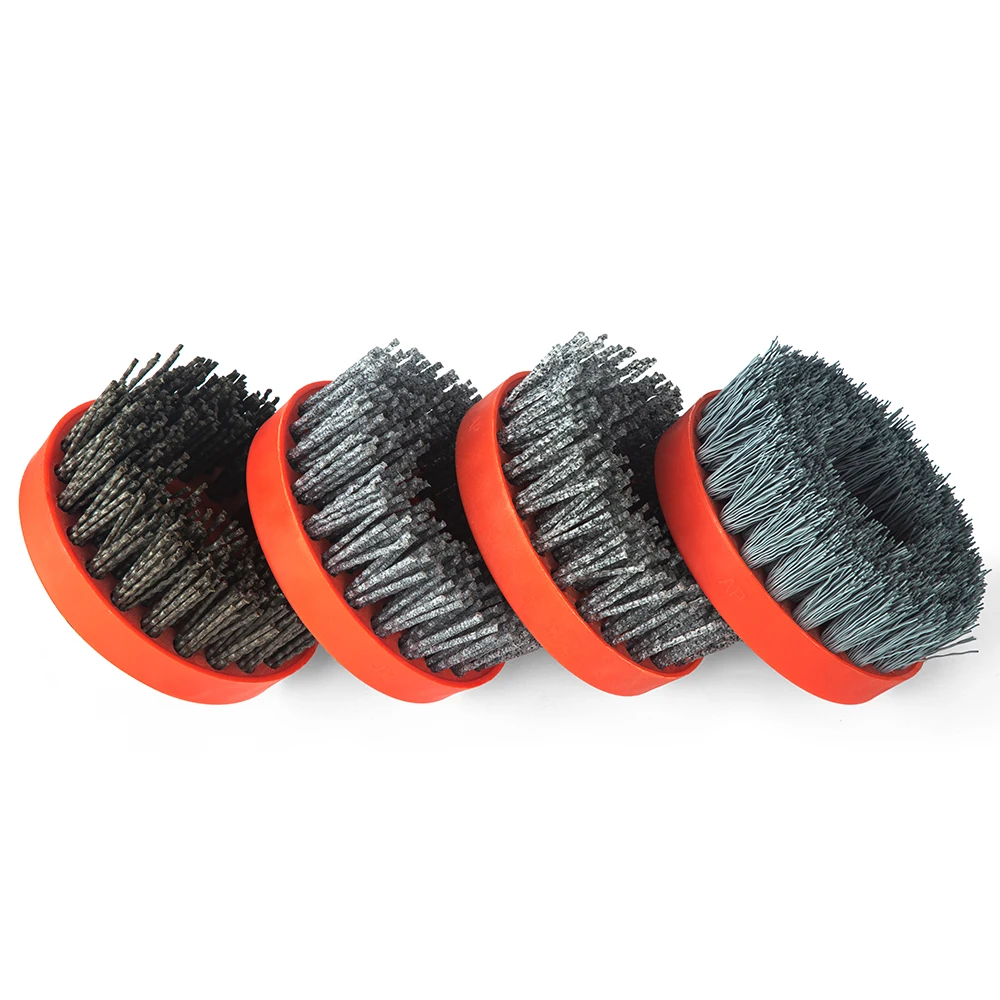 

1 Pc 4 Inch 110mm Circular Round Stone Abrasive Diamond Antique Brush For Marble And Granite Surface Polishing