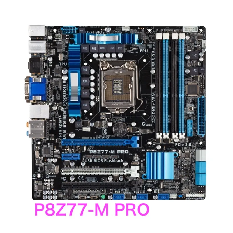 

Suitable For ASUS P8Z77-M PRO Motherboard DVI VGA HDMI LGA 1155 DDR3 Z77 P8Z77 Mainboard 100% Tested OK Fully Work