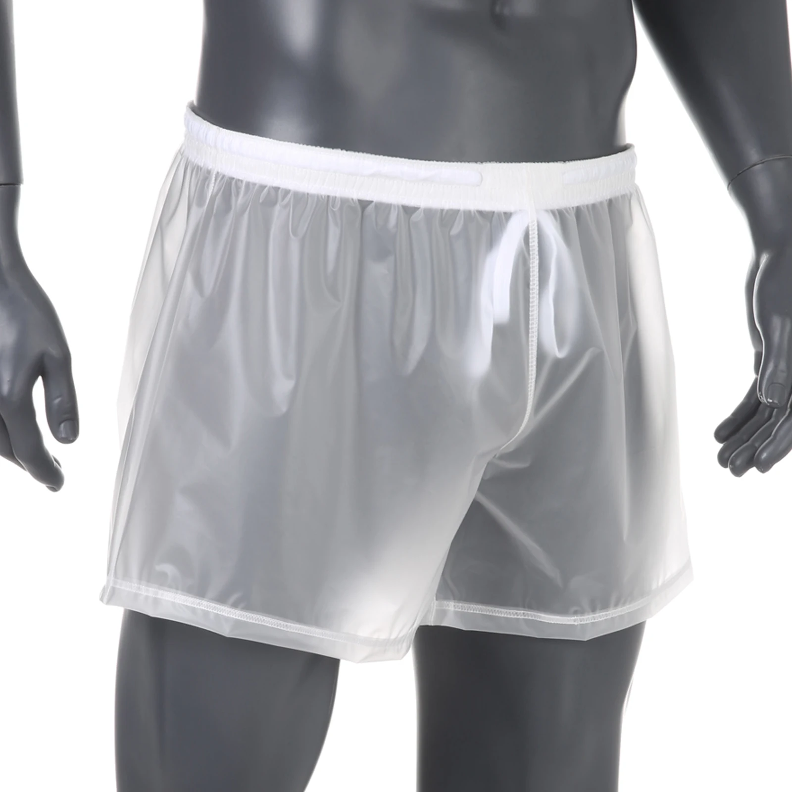 Fashion Men's Underwear Transparent See-Through Boxers PVC Waterproof Men Beach Shorts Surf Beach Pants Men's swimwear