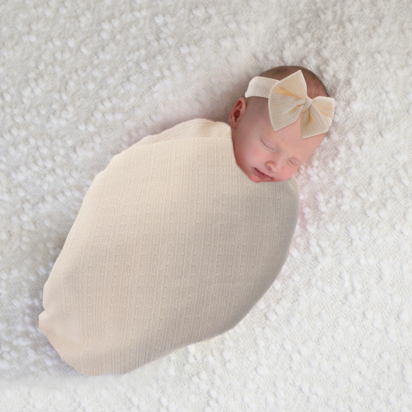 

1 Set Newborn Swaddle Blanket Receiving Wrap Baby Boy Girl Stretchy Wrap Nursing Hug Cozy Sleep Comfortable Reusable Photo Prop