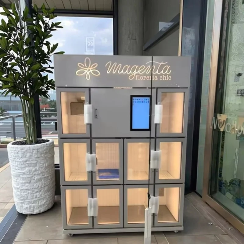 Customized Automatic Locker Vending Machine Refrigerated Fresh Flower Vending Machine