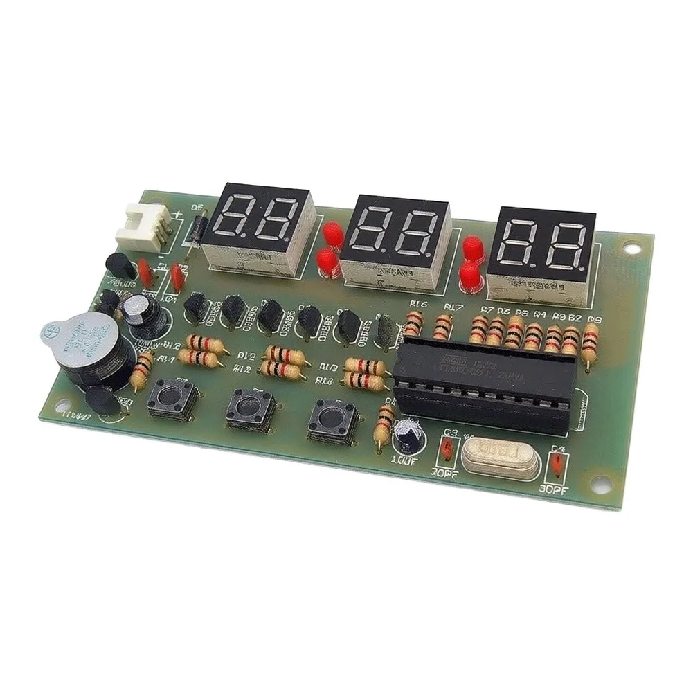 12V Digital Clock Building Kit with For Alarm Stopwatch for countdown Timer and Counter for STEM Learning and Prototyping