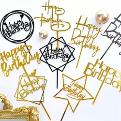 10pcs Happy Birthday Cake Toppers - Acrylic Cake Inserts for Birthday Cakes and Party Decorations