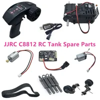 JJRC C8812 RC Tank Spare Parts Motor Receiver Remote Controller Wave Box Track Shock Absorber Guide Wheel Charger Gear Lamp