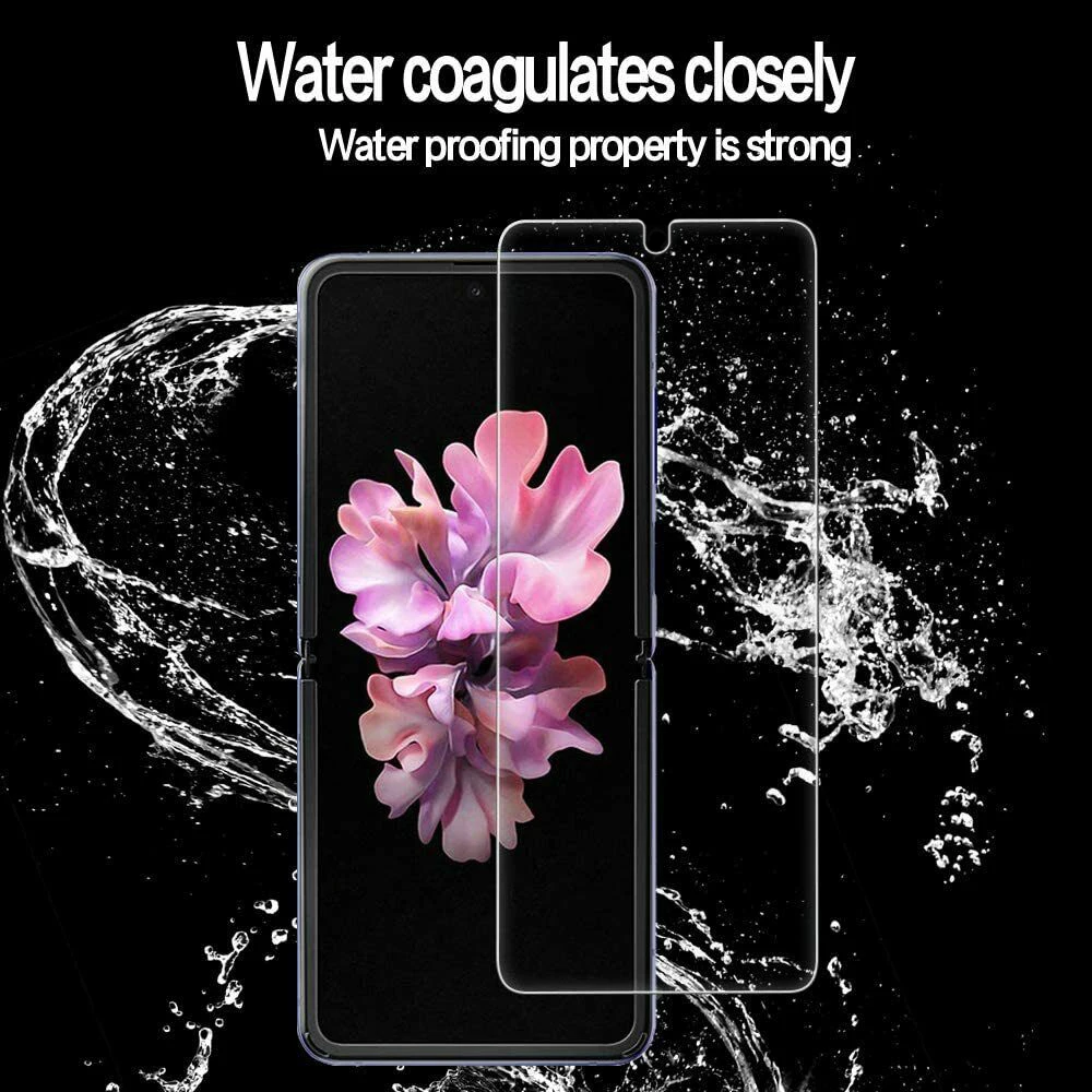 6 In 1 For Samsung Galaxy Z Flip 3 Soft TPU Hydrogel Front Film Back Camera Tempered Glass Screen  Protector For Samsung Z Flip3