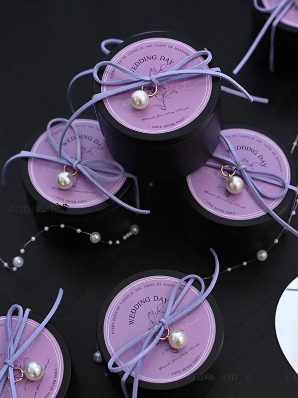 

Creative Circular Iron Gift Box Wedding Candy Box Baby Shower Party Favor Packaging Supplies Wholesale