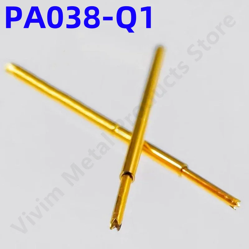 

100PCS PA038-Q1 Spring Test Probe PA038-Q Durable Metal Probe Detection Needle Length 12mm Needle Seat Spring P038-Q P038-Q1