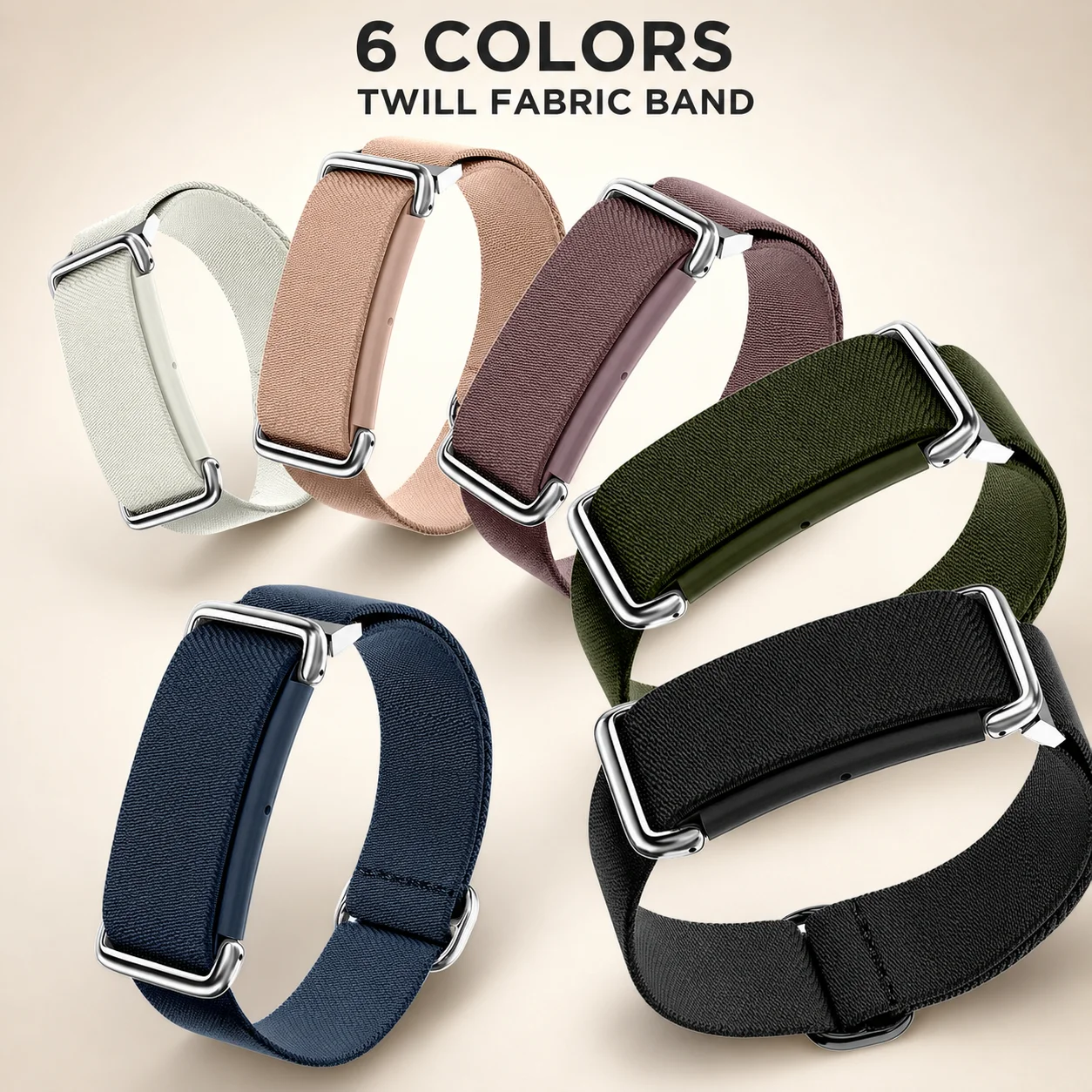 1 Stück Verstellbares Twill-Gewebe-Armband Kompatibel mit Fitbit Air, Weiches Atmungsaktives Nylon-Ersatzarmband
