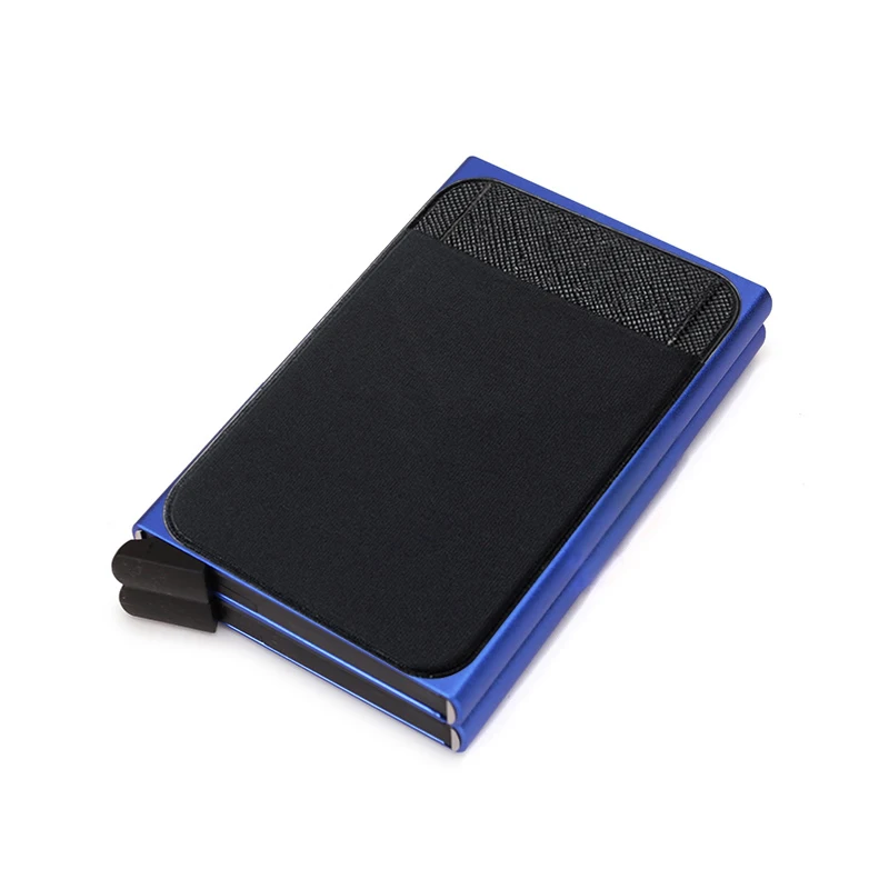 Rfid Double Metal Case Card Holder Men Wallets Anti Rfid Blocking Male Short Pop Up Magic Smart Wallet Small Minimalist Walet