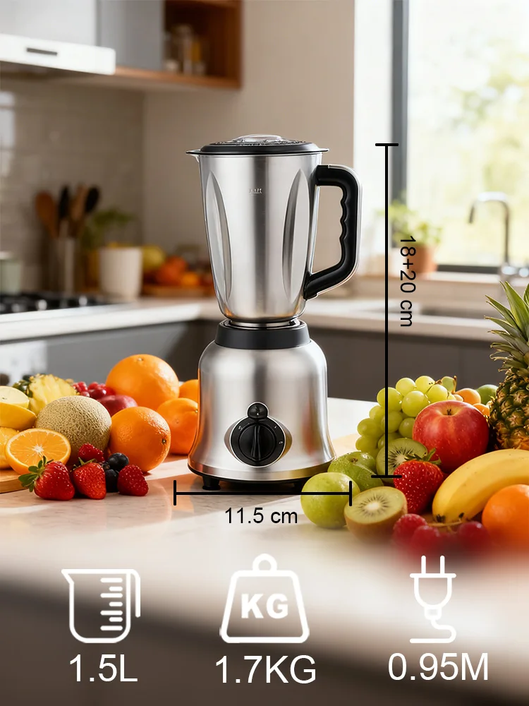 3 in 1 Blender Sonifer SF-8062S 400W Juicer Grinder Mincer Stainless Steel Blade Multi Speed Food Processor for Kitchen