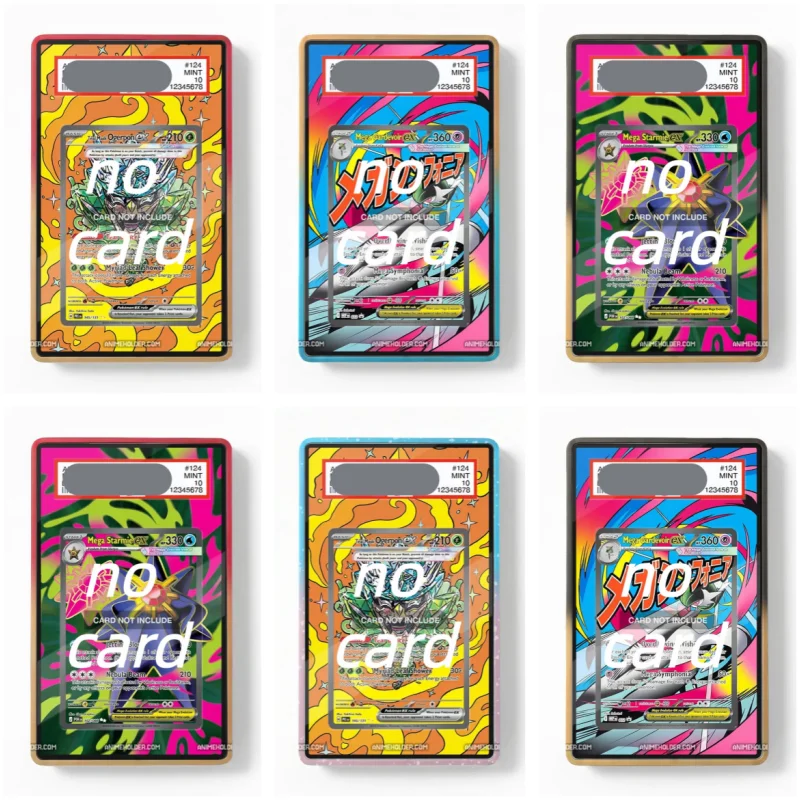 Acrylic Magnetic Graded Card Display Case Ogerpon Raging Bolt Mega Scizor gradient color Protector Frame No Card Included gift